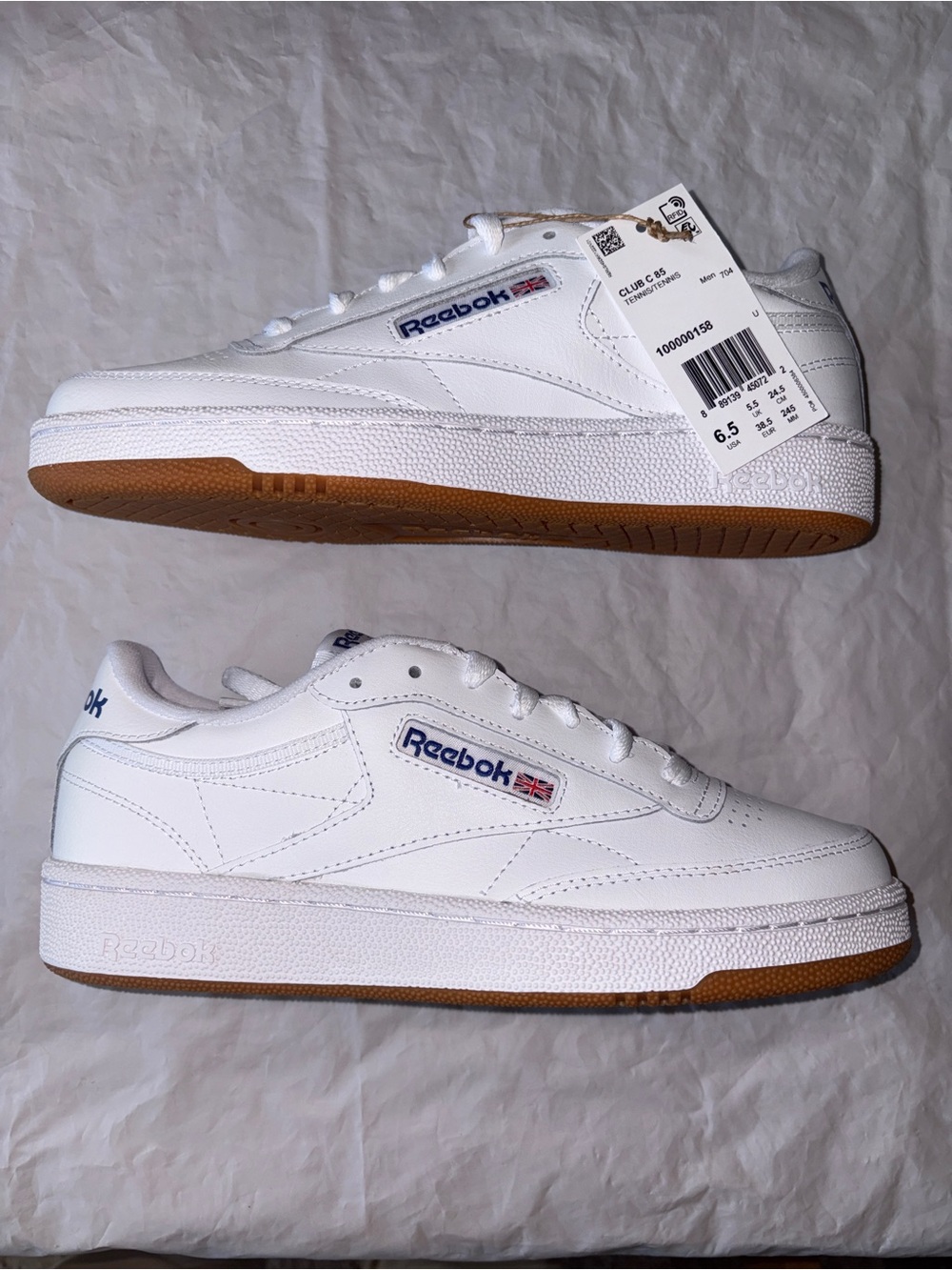 Reebok Men's Club C 85 Sneaker Men’s 6.5 US White NWT